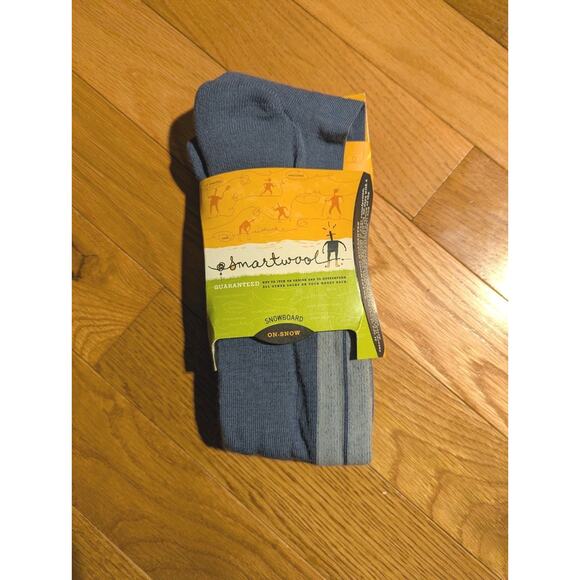SmartWool On Snow Snowboarding Socks MEDIUM Steel Blue Gray - Picture 1 of 2
